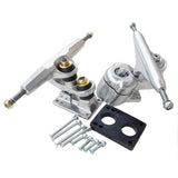 Maxbell ALUMINUM SKATEBOARD TRUCKS - 6.25INCH SKATE BOARD TRUCKS FOR LONGBOARD White
