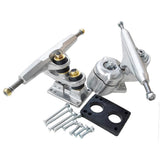 Maxbell ALUMINUM SKATEBOARD TRUCKS - 6.25INCH SKATE BOARD TRUCKS FOR LONGBOARD White