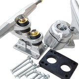 Maxbell ALUMINUM SKATEBOARD TRUCKS - 6.25INCH SKATE BOARD TRUCKS FOR LONGBOARD White
