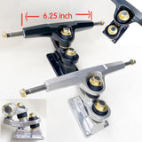 Maxbell ALUMINUM SKATEBOARD TRUCKS - 6.25INCH SKATE BOARD TRUCKS FOR LONGBOARD White