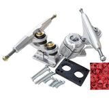 Maxbell ALUMINUM SKATEBOARD TRUCKS - 6.25INCH SKATE BOARD TRUCKS FOR LONGBOARD White