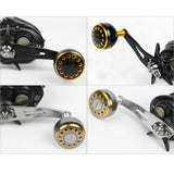 Maxbell Aluminum Alloy Fishing Handle Strong Durable Single Rocker Baitcasting Reel 32mm Black