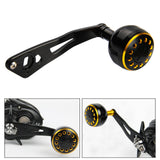 Maxbell Aluminum Alloy Fishing Handle Strong Durable Single Rocker Baitcasting Reel 32mm Black