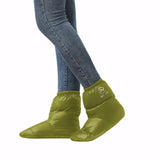 Maxbell Outdoor Camping Duck Down Slippers Sock Shoes Warmer Boot Booties Green M