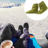 Maxbell Outdoor Camping Duck Down Slippers Sock Shoes Warmer Boot Booties Green M