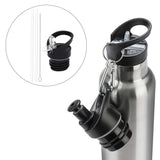 Maxbell 4x Straw Lid for Narrow Standard Mouth Bottle Transparent Straw