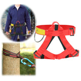 Maxbell Climbing Harness Fall Protection Protect Waist Half Body Belt Red