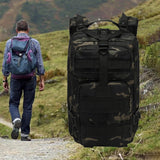 Maxbell Hiking Backpack Traveling Rucksack for Camping Hunting Black CP Color
