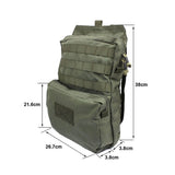 Maxbell 3L Hydration Backpack Molle Vest Pouch Camping Outdoor Water Bag Army green