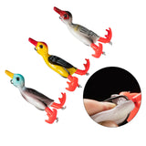 Maxbell 3D Suicide Duck Lures Floating Fishing Artificial Fish Tackle  Red Grey