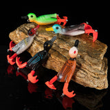 Maxbell 3D Suicide Duck Lures Floating Fishing Artificial Fish Tackle  Red Grey
