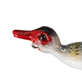 Maxbell 3D Suicide Duck Lures Floating Fishing Artificial Fish Tackle  Red Grey