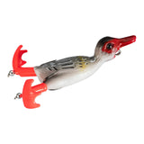 Maxbell 3D Suicide Duck Lures Floating Fishing Artificial Fish Tackle  Red Grey