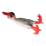 Maxbell 3D Suicide Duck Lures Floating Fishing Artificial Fish Tackle  Red Grey