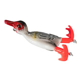 Maxbell 3D Suicide Duck Lures Floating Fishing Artificial Fish Tackle  Red Grey