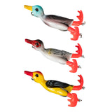 Maxbell 3D Suicide Duck Lures Floating Fishing Artificial Fish Tackle  Red Grey