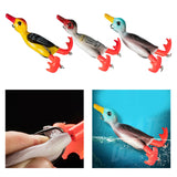 Maxbell 3D Suicide Duck Lures Floating Fishing Artificial Fish Tackle  Red Grey