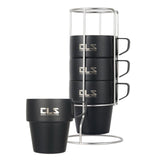 Maxbell 4x Double Camping Cups Heating Preservative Wearable for Cooking w/Holder