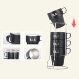 Maxbell 4x Double Camping Cups Heating Preservative Wearable for Cooking w/Holder