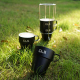 Maxbell 4x Double Camping Cups Heating Preservative Wearable for Cooking w/Holder