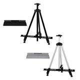 Maxbell 1 Pcs Folding Easel Sturdy Aluminum Folding for Painting Displaying Canvases Black