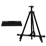 Maxbell 1 Pcs Folding Easel Sturdy Aluminum Folding for Painting Displaying Canvases Black