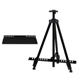 Maxbell 1 Pcs Folding Easel Sturdy Aluminum Folding for Painting Displaying Canvases Black