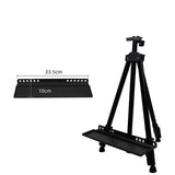 Maxbell 1 Pcs Folding Easel Sturdy Aluminum Folding for Painting Displaying Canvases Black