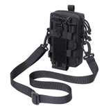 Maxbell Tactical Bag with Shoulder Strap Waist Bag Pouch Organizer for Travel Hiking Black
