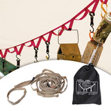 Maxbell Colorful Camping Tent Rope Lanyard Clothesline Hanging Gear Strap Lamp Brown