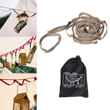 Maxbell Colorful Camping Tent Rope Lanyard Clothesline Hanging Gear Strap Lamp Brown