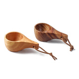 Maxbell Camping Mug Outdoor Wooden Camp Cup Lightweight Hiking Tableware Brown