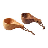 Maxbell Camping Mug Outdoor Wooden Camp Cup Lightweight Hiking Tableware Brown