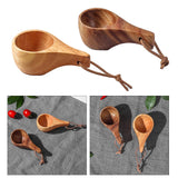 Maxbell Camping Mug Outdoor Wooden Camp Cup Lightweight Hiking Tableware Brown