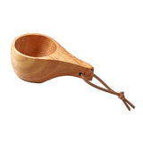 Maxbell Camping Mug Outdoor Wooden Camp Cup Lightweight Hiking Tableware Brown