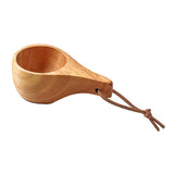 Maxbell Camping Mug Outdoor Wooden Camp Cup Lightweight Hiking Tableware Brown
