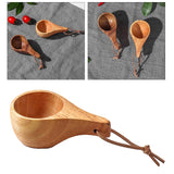 Maxbell Camping Mug Outdoor Wooden Camp Cup Lightweight Hiking Tableware Brown