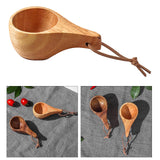 Maxbell Camping Mug Outdoor Wooden Camp Cup Lightweight Hiking Tableware Brown