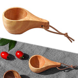 Maxbell Camping Mug Outdoor Wooden Camp Cup Lightweight Hiking Tableware Brown