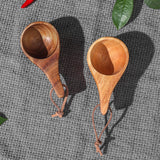 Maxbell Camping Mug Outdoor Wooden Camp Cup Lightweight Hiking Tableware Brown