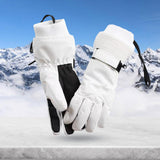 Maxbell Thermal Windproof Waterproof Winter Gloves Touch Screen Warm Mittens White M