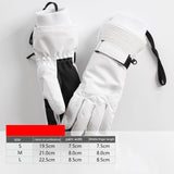 Maxbell Thermal Windproof Waterproof Winter Gloves Touch Screen Warm Mittens White L