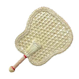 Maxbell Woven Straw Hand Fan Handheld Decorative Fans for Outdoor Home 37x25cm