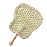 Maxbell Woven Straw Hand Fan Handheld Decorative Fans for Outdoor Home 37x25cm