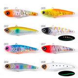 Maxbell 1x Fishing Lure Rattling Sinking Vibration 3D Eyes Swimbait Yellow 52mm 10g