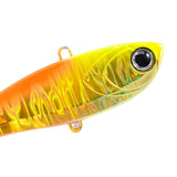Maxbell 1x Fishing Lure Rattling Sinking Vibration 3D Eyes Swimbait Yellow 52mm 10g