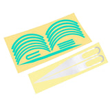 Maxbell Electric Scooter Reflective Stickers Safety Set Warning Wheel Green White