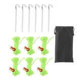 Maxbell 6Pcs/Pack Reflective Cord Tent Guyline Rope Set for Hiking Canopy Shelter