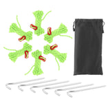 Maxbell 6Pcs/Pack Reflective Cord Tent Guyline Rope Set for Hiking Canopy Shelter