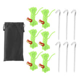 Maxbell 6Pcs/Pack Reflective Cord Tent Guyline Rope Set for Hiking Canopy Shelter